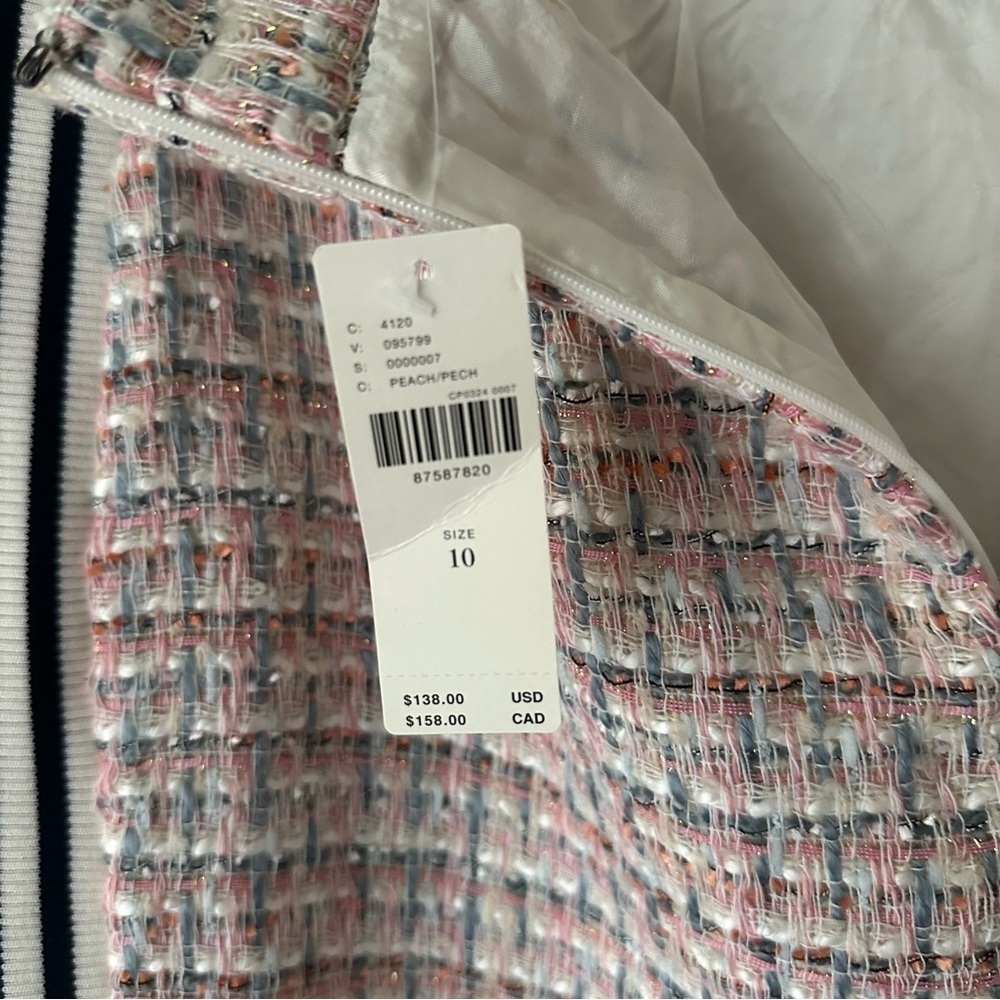 Anthropologie Maeve Tweed Midi Skirt Pink Size 10 NWT Classic - Picture 9 of 10